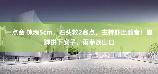 一点金 惊魂5cm，石头救2赛点，主持吓出颤音！崴脚拼下安子，雨菲战山口
